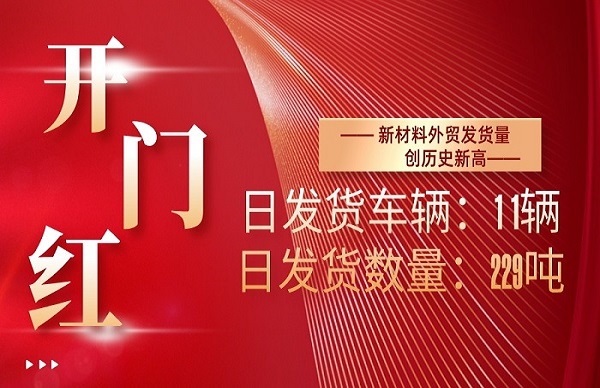 起步即是沖刺！新材料公司外貿單日發貨量創歷史新高